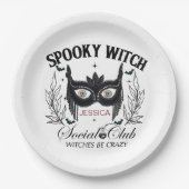 Spooky Witch Halloween Party 30ste verjaardag Papieren Bordje (Voorkant)