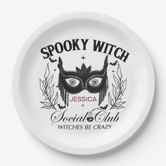 Spooky Witch Halloween Party 30ste verjaardag Papieren Bordje (Voorkant)