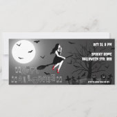 Spooky Witch Halloween Party Invitation Kaart (Voorkant)