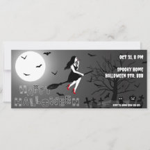 Spooky Witch Halloween Party Invitation