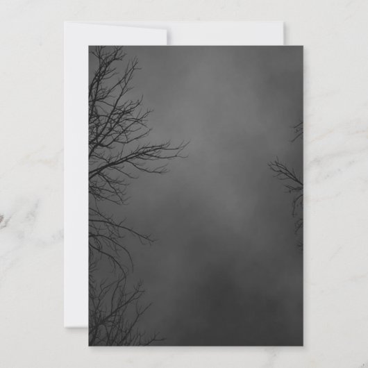 Spooky Witch Halloween Party Invitation Kaart (Achterkant)