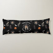 Spooky Witch Halloween Sierkussen 🎃 Zwart 👻 Lichaamskussen (Achterkant)