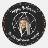 🕷️ Spooky Witch Halloween Stickers 🎃 zwart 👻 (Voorkant)