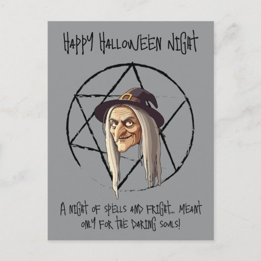 🧙‍♀️ Spooky Witch Halloween Uitnodigen 🎃👻 Feestdagenkaart (Voorkant)