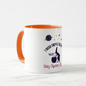 Spooky Witch Koffie met Naam Patroon Mok (Voorkant links)