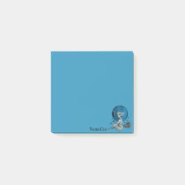 Spooky Witch op Broomstick Blue Post-it® Notes