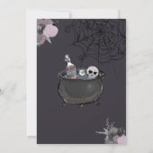 Spooky Witch Paars Black Halloween Costume Party Kaart (Achterkant)
