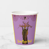 Spooky Witch Papieren Bekers (Achterkant)
