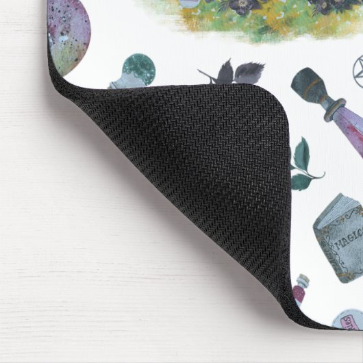 Spooky Witch Pattern Muismat (Hoek)