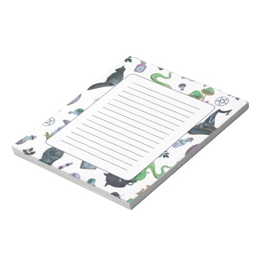 Spooky Witch Pattern Notitieblok (Linkerzijde)