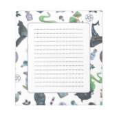 Spooky Witch Pattern Notitieblok (Voorkant)