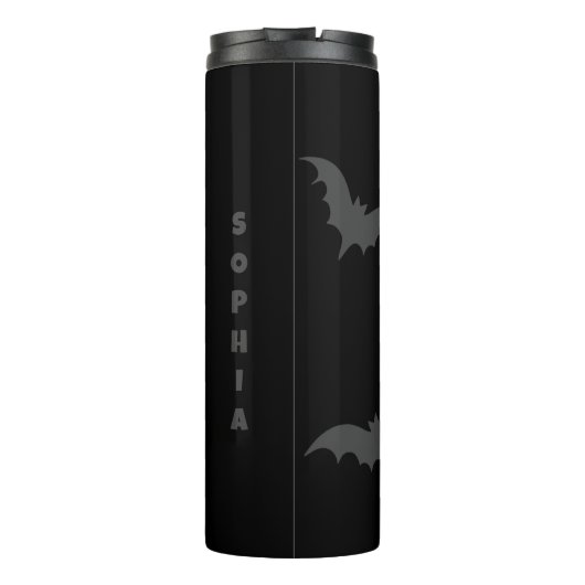 Spooky Witch & Pumpkin - Kosmische Halloween Thermosbeker (Achterkant)