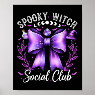 Spooky Witch Social Club Coquette Grappig Hallowee Poster