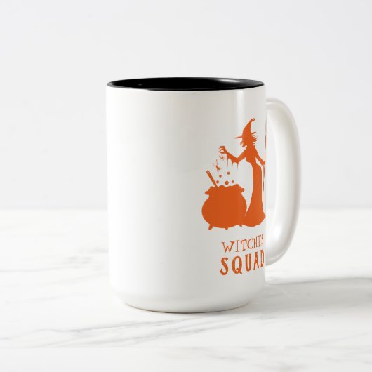 Spooky Witch Spider Frog Potion Halloween Party Tweekleurige Koffiemok (Voorkant rechts)