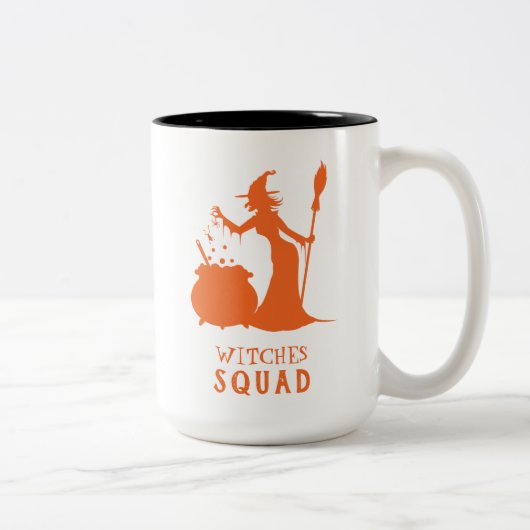 Spooky Witch Spider Frog Potion Halloween Party Tweekleurige Koffiemok (Rechts)