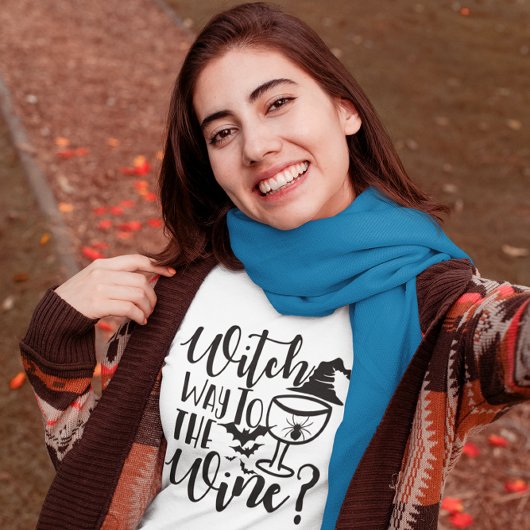 Spooky Witch Wine Shirt Halloween Kostuum T-shirt