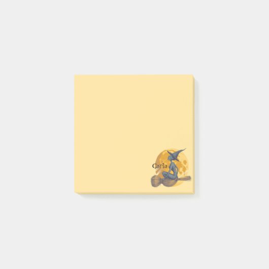 Spooky Witch Yellow Post-it® Notes (Voorkant)