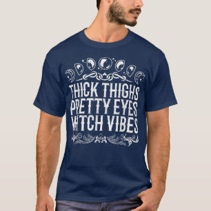 Spooky Witchcraft Crescent Moon Blackcraft Hallowe T-shirt