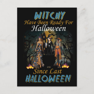 Spooky Witches Halloween Party Briefkaart