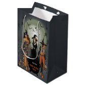 Spooky Witches Halloween Party Medium Cadeauzakje (Voorkant Gekanteld)