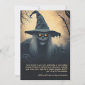 Spooky Witches Halloween Uitnodiging (Achterkant)