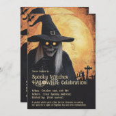Spooky Witches Halloween viering Kaart (Voorkant / Achterkant)