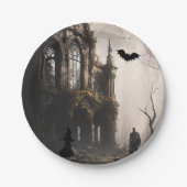 Spooky Witching Hour Halloween Party uitnodiging Papieren Bordje (Voorkant)