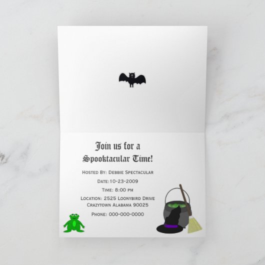 Spooky Witchs Brew Feestdagen Kaart (Binnen)