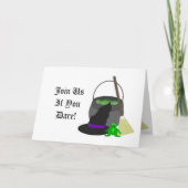 Spooky Witchs Brew Feestdagen Kaart (Voorkant)