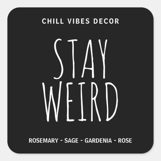 Spooky Witchy Black Soy Candle Labels (Voorkant)