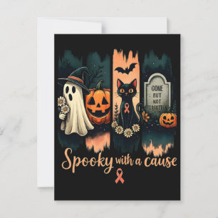Spooky with a Cause – Halloween & Pink Ribbon Briefkaart