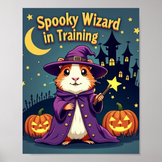 Spooky Wizard in Training Poster (Voorkant)