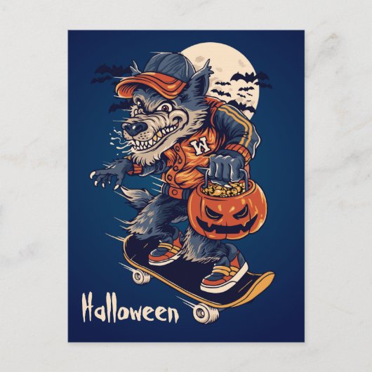 Spooky Wolf Briefkaart (Voorkant)