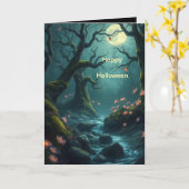 Spooky Woods for Halloween Card Kaart (Gele Bloem)