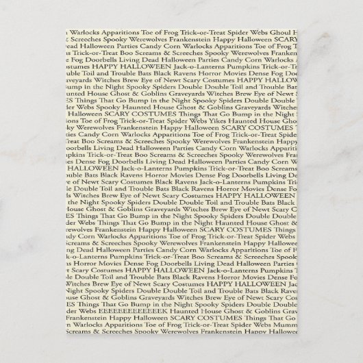 Spooky Words Briefkaart (Voorkant)