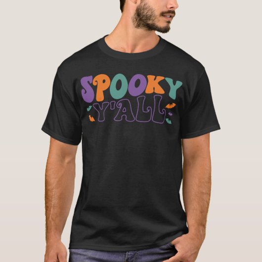 Spooky Y'all - Grappige Halloween T-shirt (Voorkant)