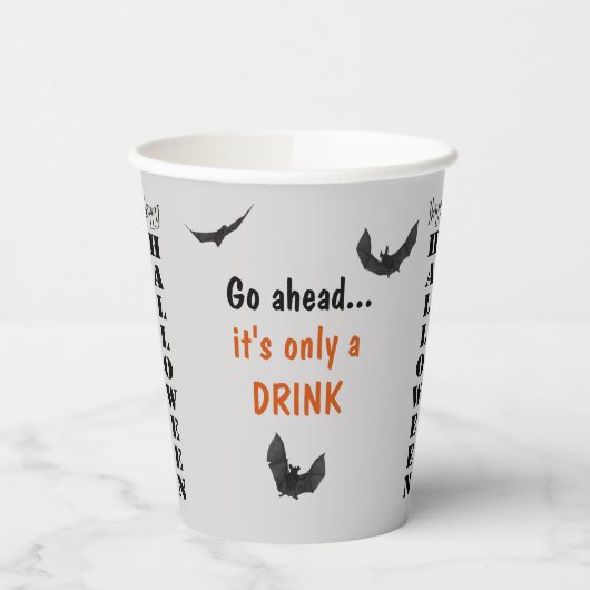 Spooky Zombie Alleen een Drink Halloween Party  Papieren Bekers (Links)