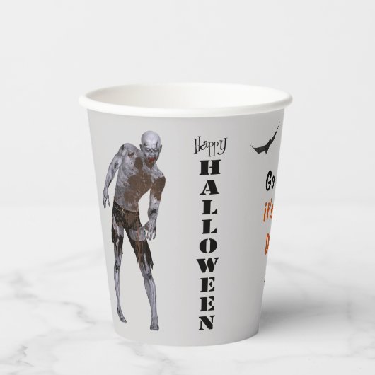 Spooky Zombie Alleen een Drink Halloween Party  Papieren Bekers (Voorkant)