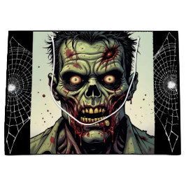 Spooky Zombie en Spiderwebs Halloween Groot Cadeauzakje