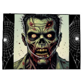 Spooky Zombie en Spiderwebs Halloween Groot Cadeauzakje (Achterkant)