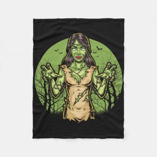 Spooky Zombie Fun Halloween Scary Zombie Halloween Fleece Deken (Voorkant)