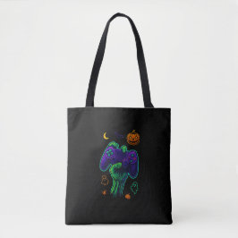 Spooky Zombie Gamer Halloween Sierkussen Tote Bag