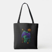Spooky Zombie Gamer Halloween Sierkussen Tote Bag (Achterkant)