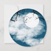 Spooky Zombie Graveyard Halloween Party Kaart (Achterkant)