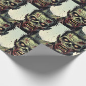 Spooky Zombie Halloween Cadeaupapier (Hoek)