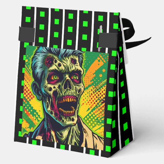 Spooky Zombie Halloween Party Bedankdoosjes (Achterkant)