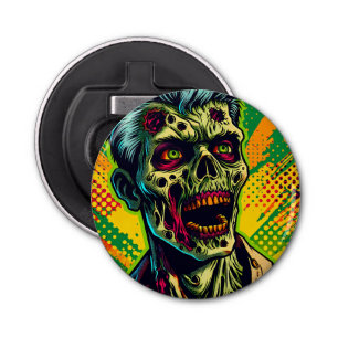 Spooky Zombie Halloween Party Button Flesopener