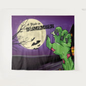 Spooky Zombie Halloween Party Fotoachtergrond Wandkleed (Voorkant (horizontaal))