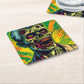 Spooky Zombie Halloween Party Kartonnen Onderzetters (Schuin)