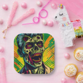 Spooky Zombie Halloween Party Papieren Bordje (Feest)